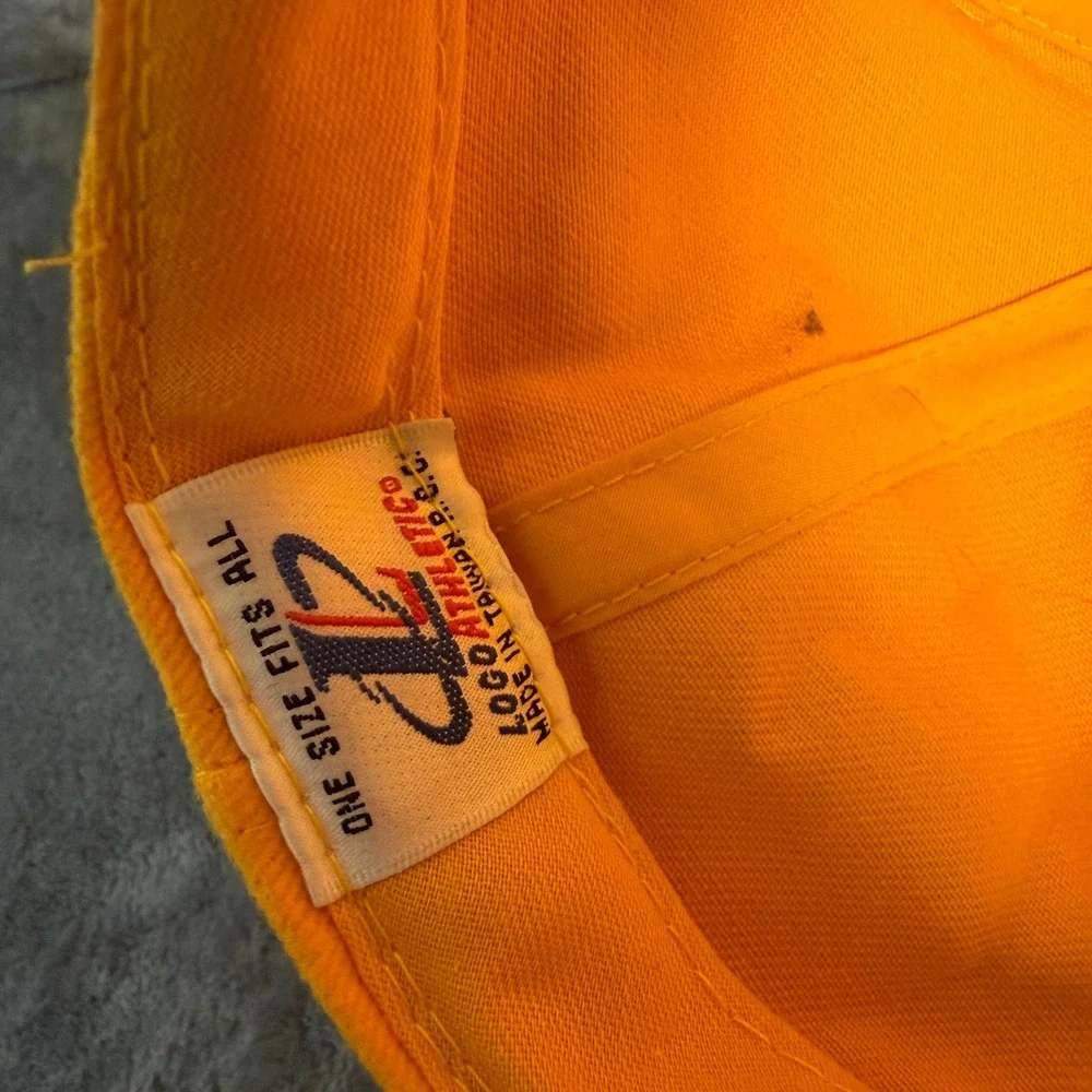 Vintage Logo Athletic Pittsburgh Steelers NFL Pro Line Hat Yellow Adjustable Cap